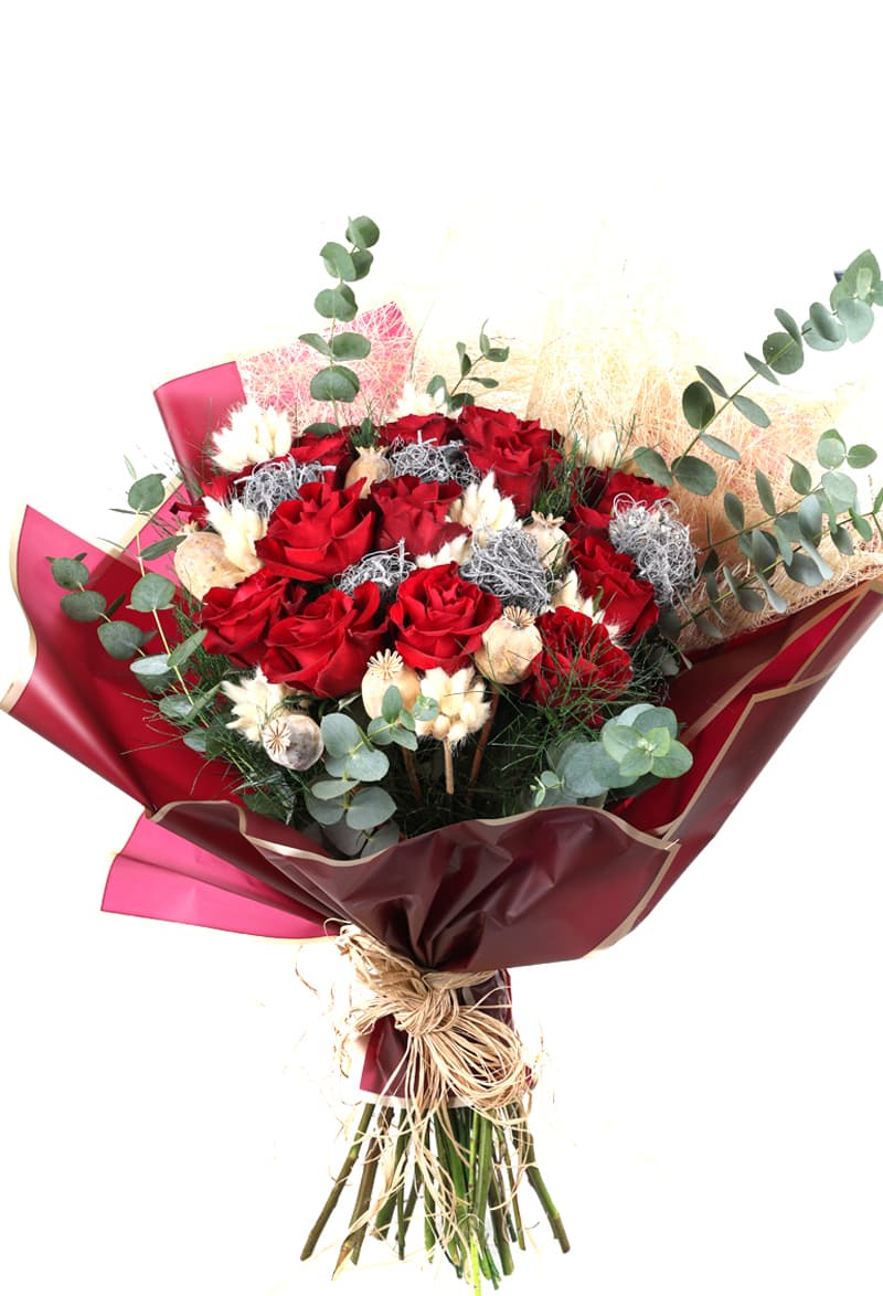 Luxury Red Rose Bouquet Taze Çiçek