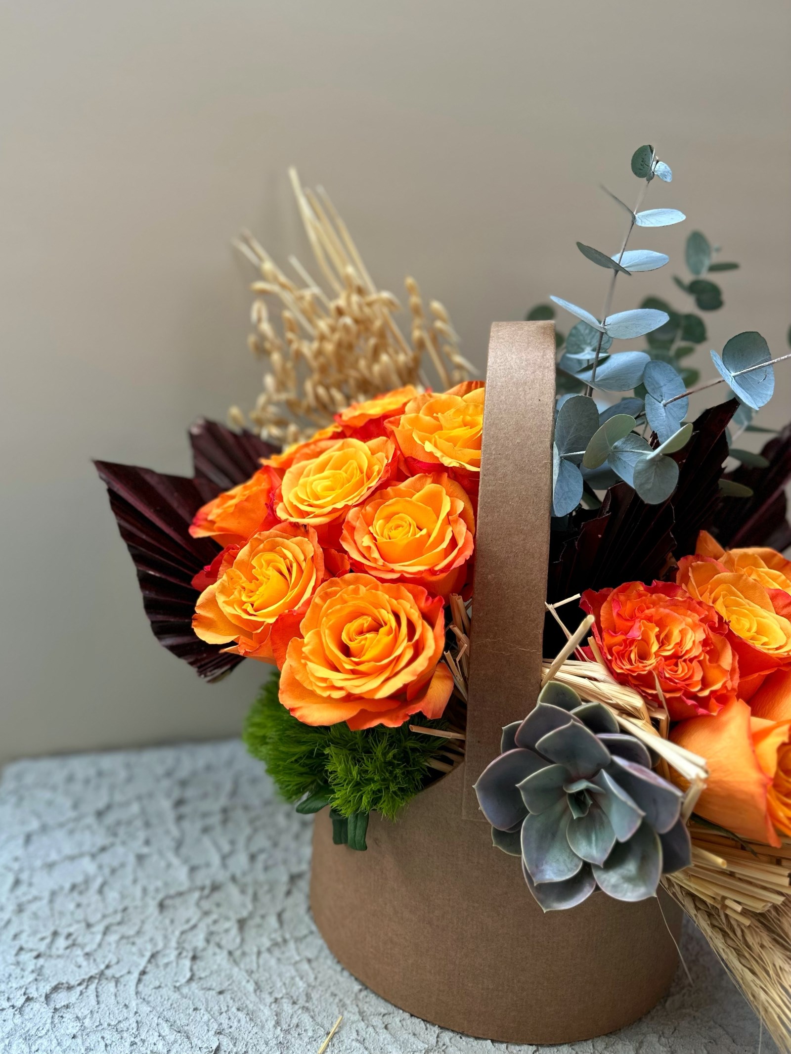 Box Of Orange Roses