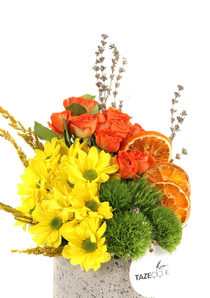 Yellow & Orange Çiçek Aranjmanı
