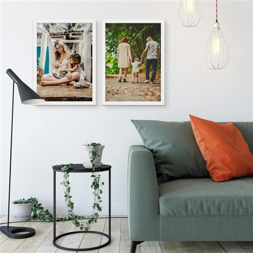 20x30 Fotoğraflı Yapışan Beyaz Çerçeve - 2 'li