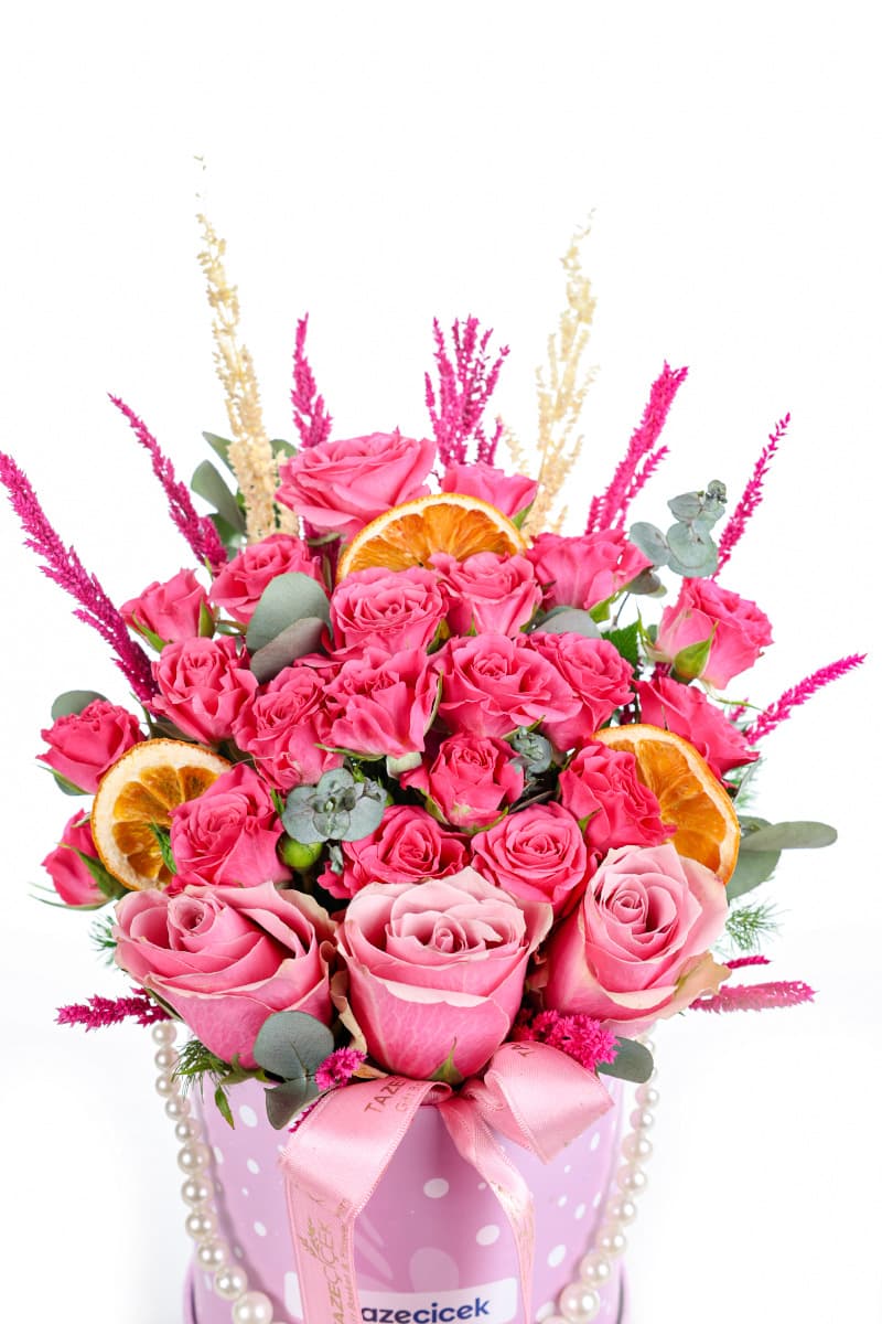 Sugar Bloom Kutuda Pembe Güller