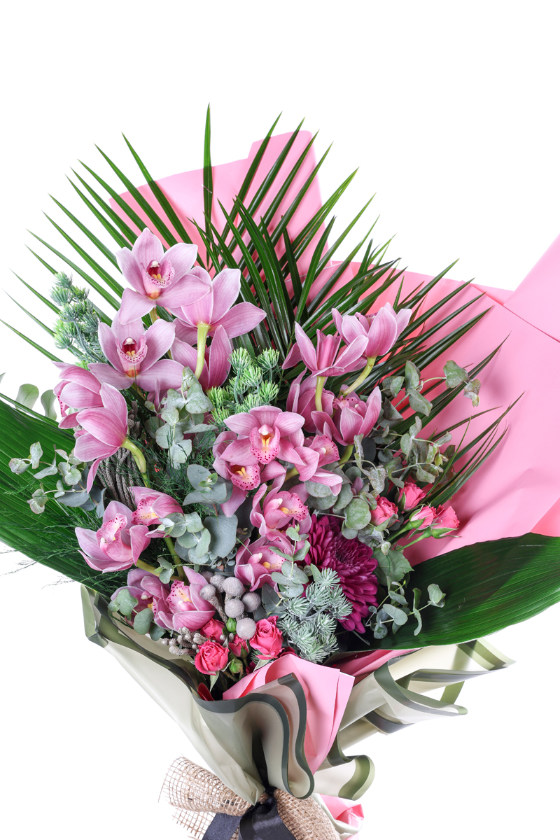 Pastel Orchid Grace Premium Buket