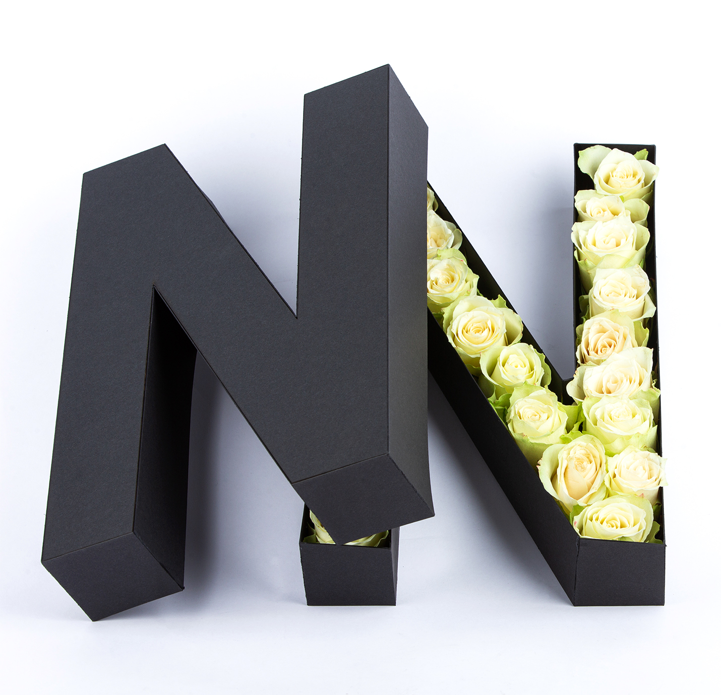 Customize Letter with White Roses