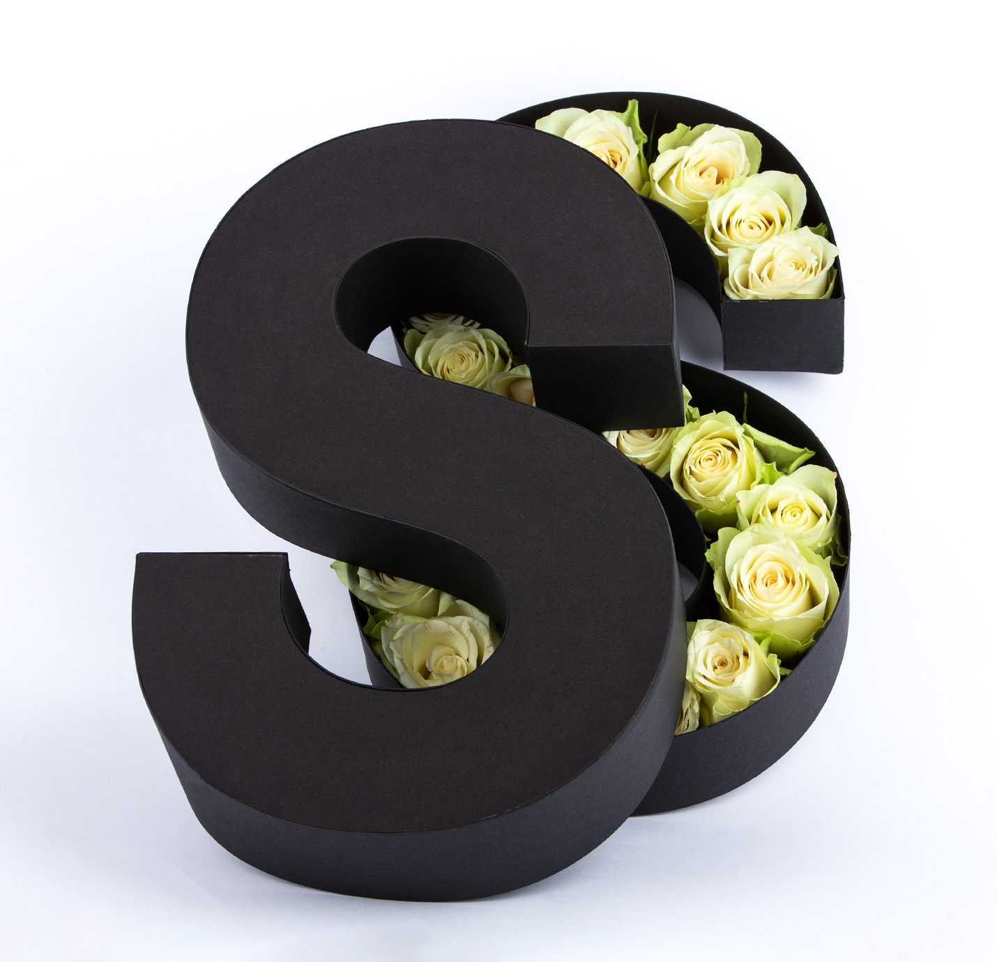 Customize Letter with White Roses