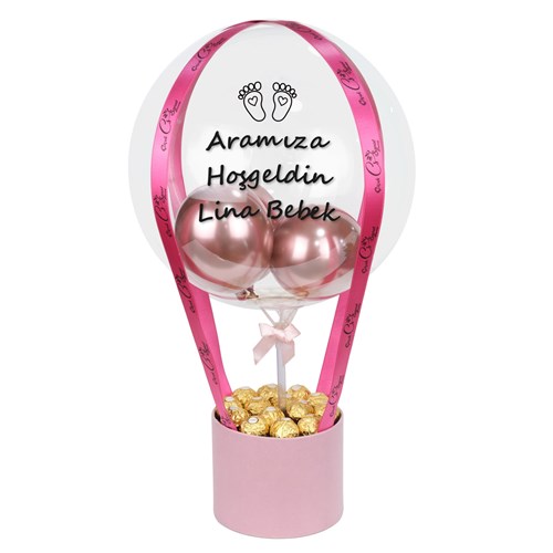 Baby Girl Balon Kutusu-Kız Bebek Hediye