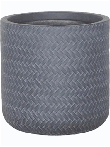 Baq Angle Cylinder Gri Seramik Saksı 2