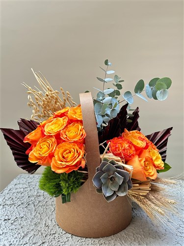 Box Of Orange Roses