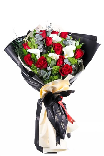 Calla Lily&Red Rose Bouquet