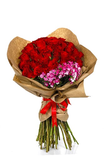 Fragrant 50 Red Roses Buketi