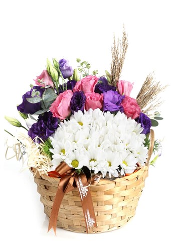 Basket with Wildflowers