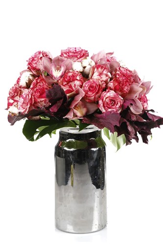 Luxury Arrangement & Gray Option Rose