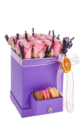 Macaron Lilac Box Rose Makaron