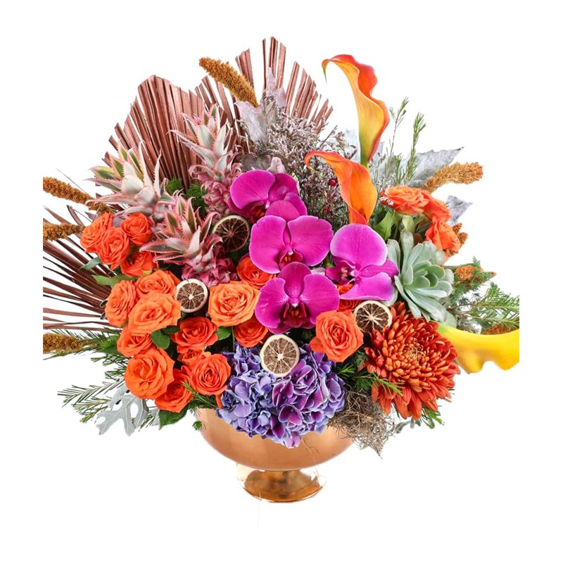 Orange Purple Luxury Vase
