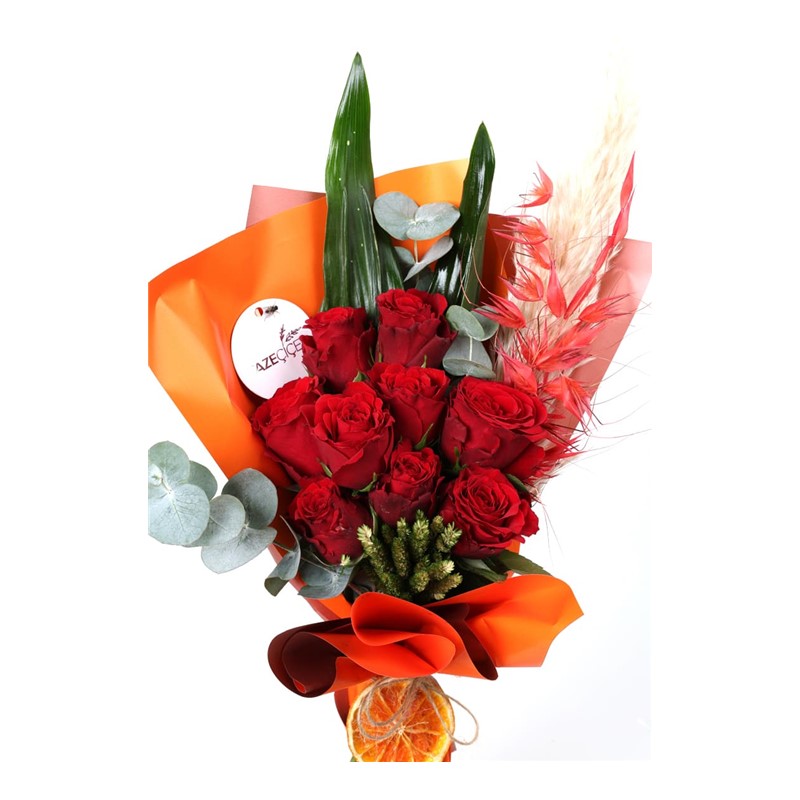 Touch of Love 10 Kırmızı Gül Buketi