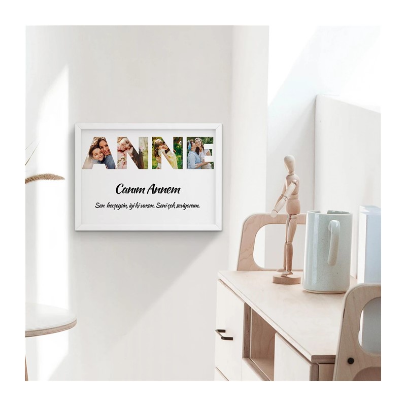 20x30 Yapışan Çerçeveli Anne Tasarımlı Fotoğraf Baskı