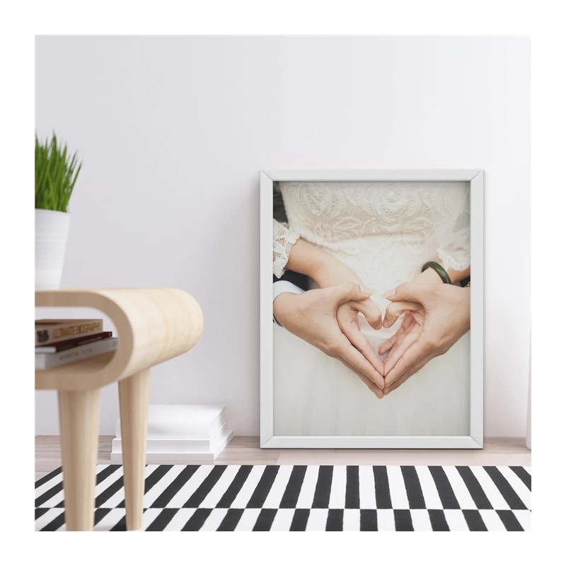 20x30 Fotoğraflı Yapışan Beyaz Çerçeve