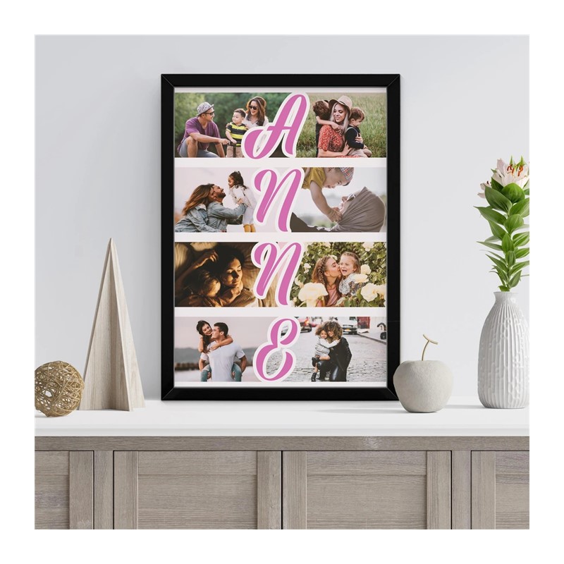 Anne Tasarımlı 8 Fotoğraflı 30x40 Yapışan Çerçeve