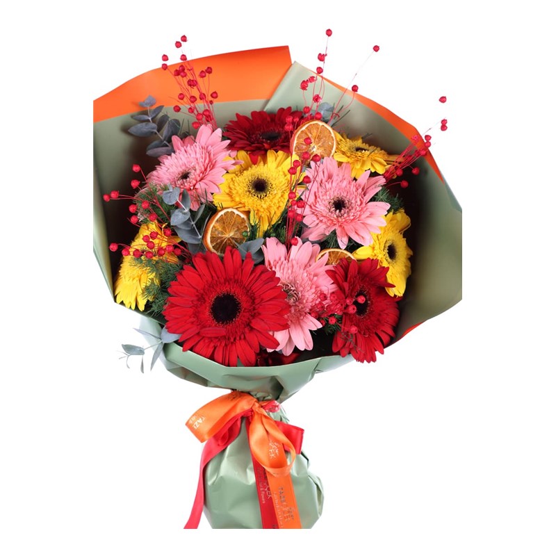 Colorburst Charm Gerbera Buketi
