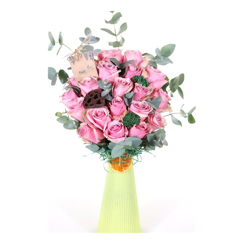Lime Vase Pembe Athena Güller