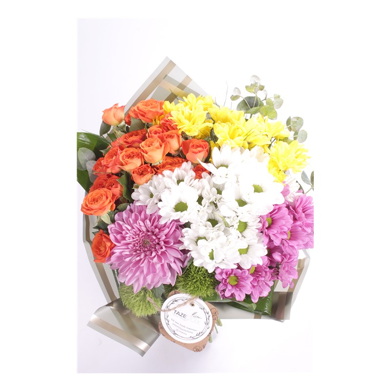 Seasonal Colorful Papatya Buketi