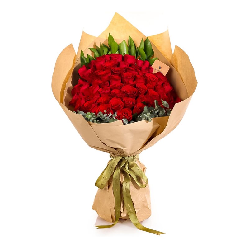 Endless Love Vow 50 Kırmızı Gül Buketi