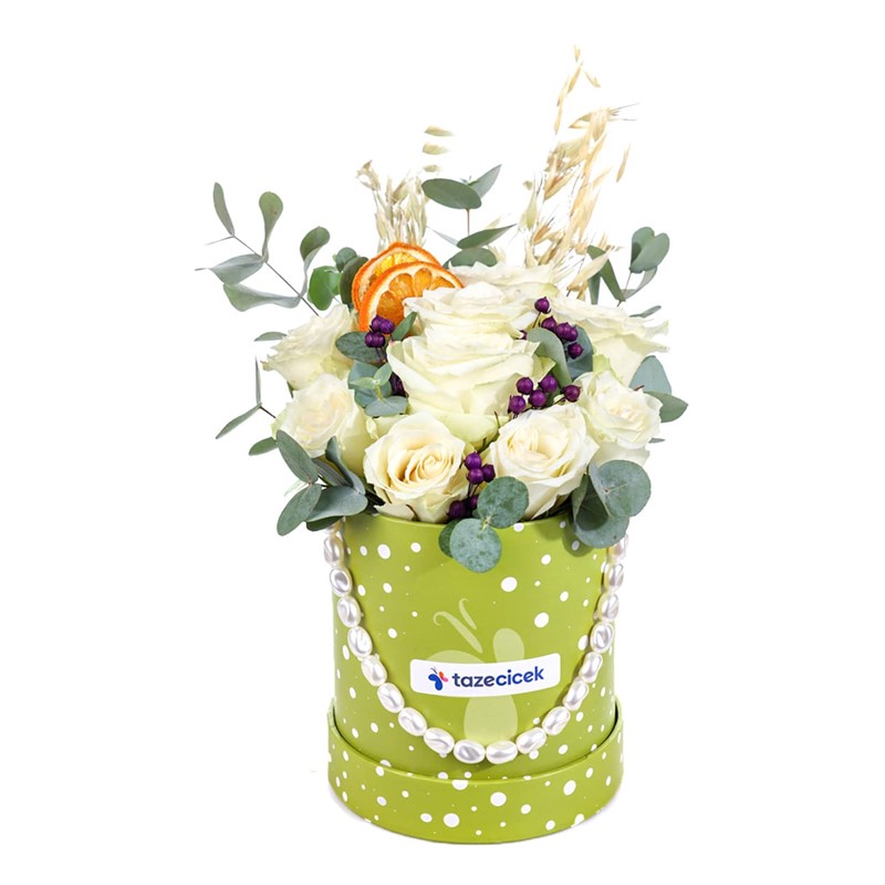 Pearl Harmony Kutuda Beyaz Güller