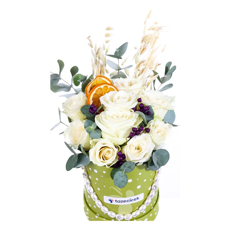 Pearl Harmony Kutuda Beyaz Güller