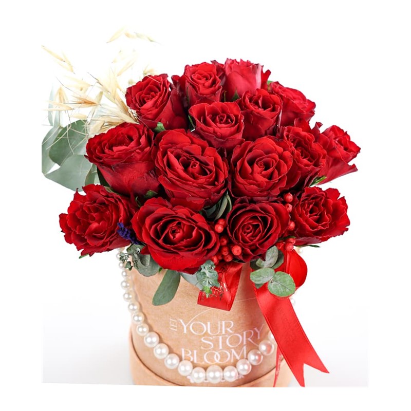 Reddish Blooms Kutuda 15 Gül