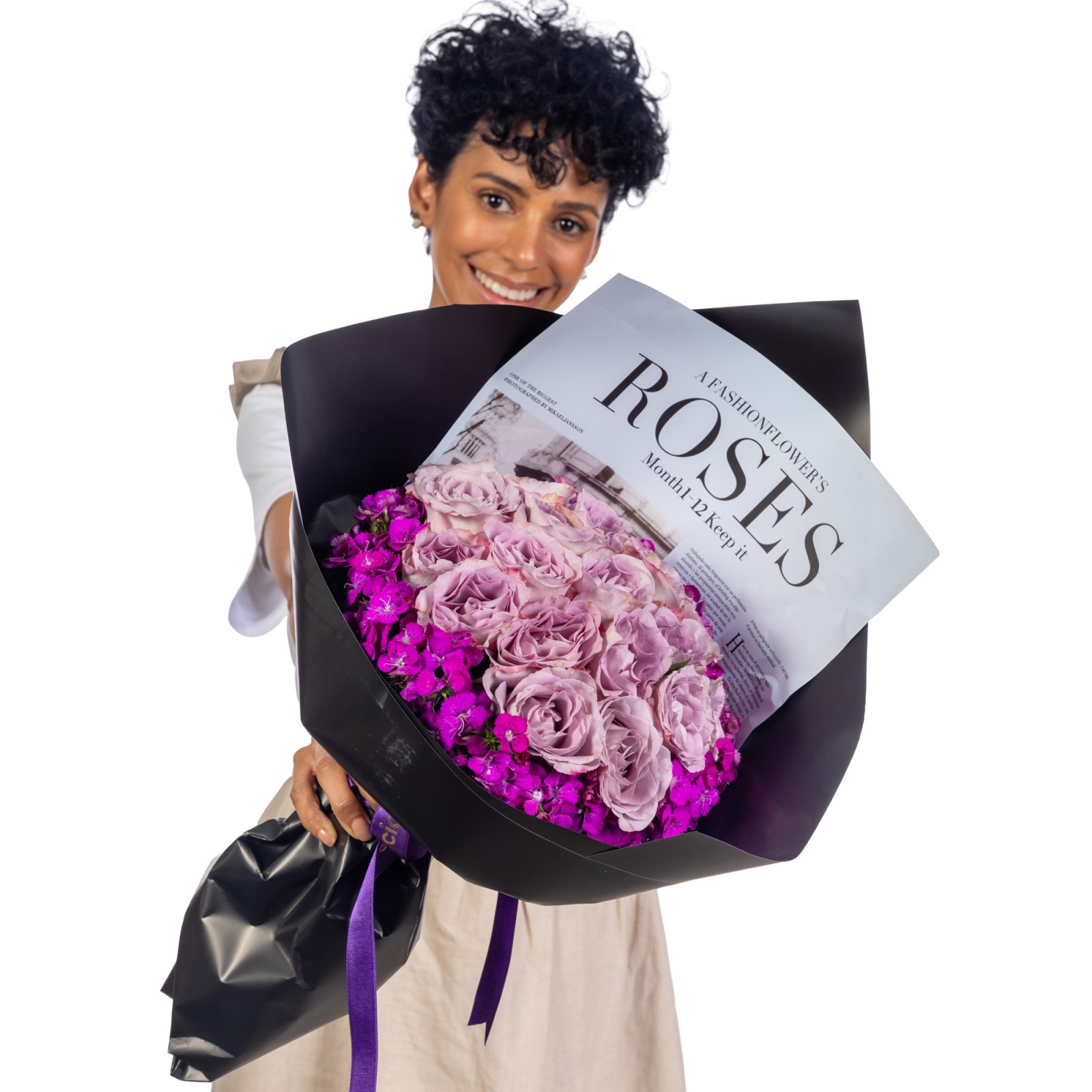 Amethyst Glow Roses Gül Buketi