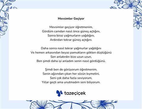 mevsimler geçiyor