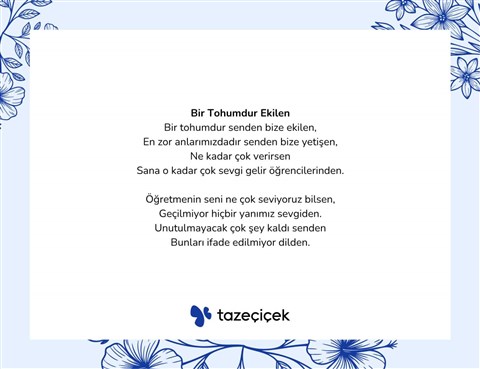 bir tohumdur ekilen