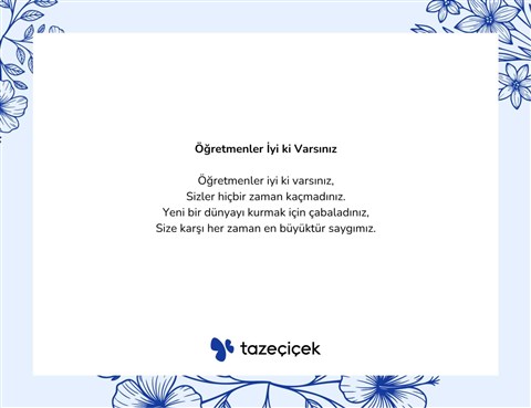 öğretmenler iyi ki varsınız