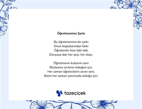 öğretmenime şarkı