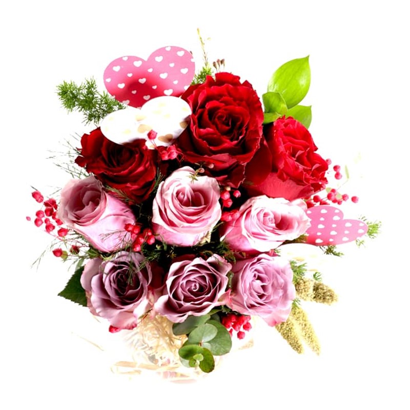 Rainbow Roses Vazoda Gül
