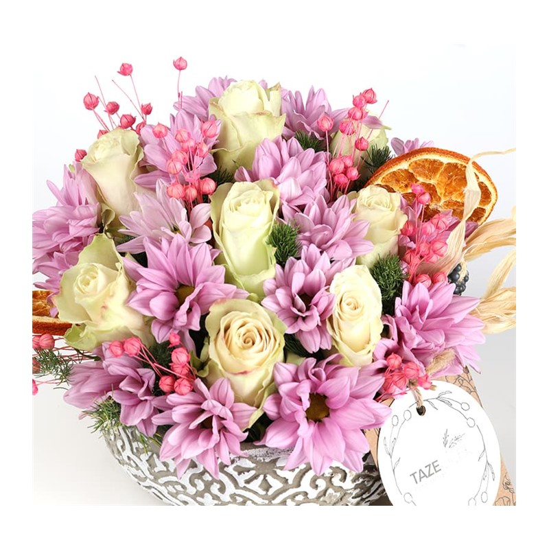 Pink Daisy & Queen Rose