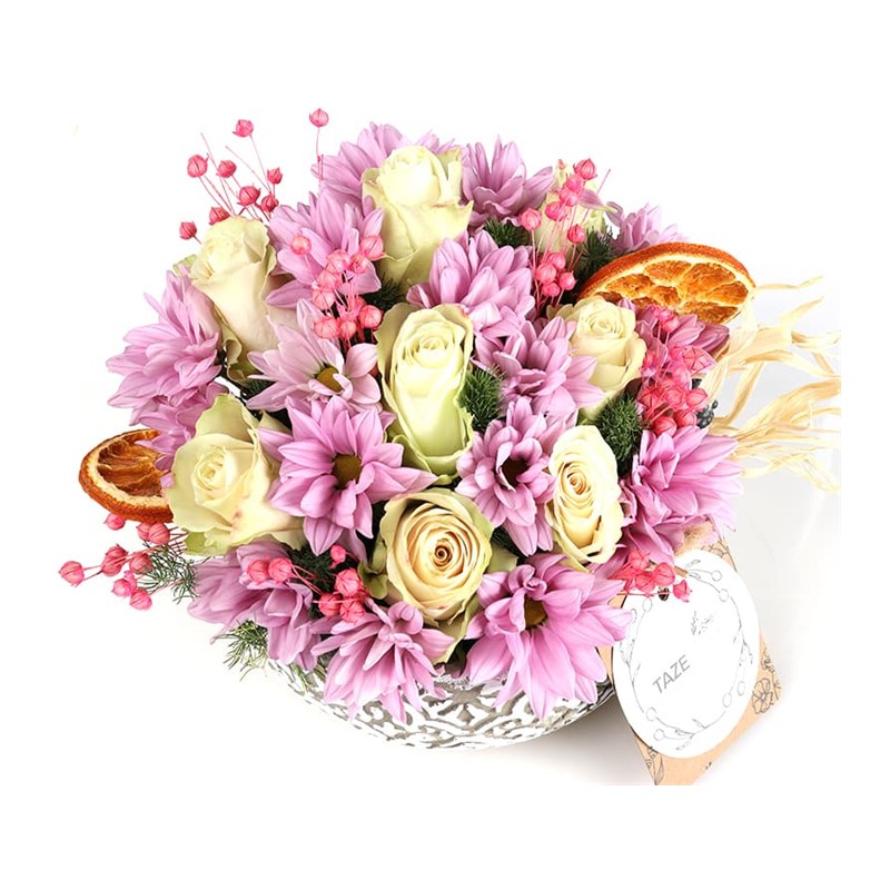 Pink Daisy & Queen Rose