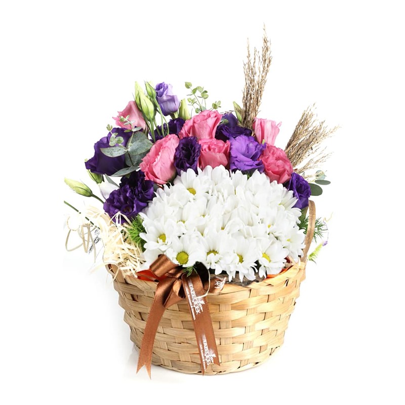 Basket with Wildflowers