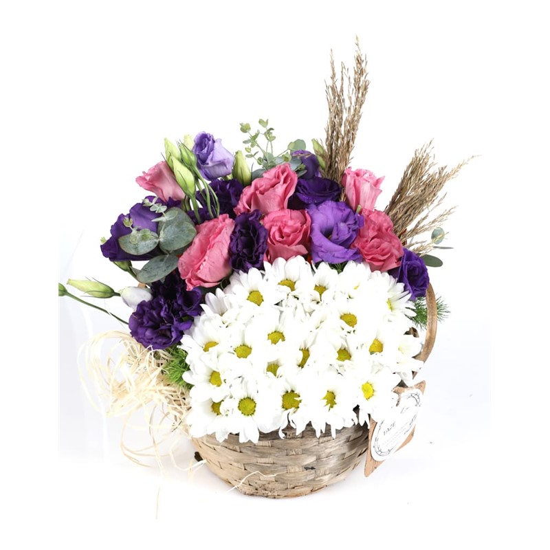 Basket with Wildflowers