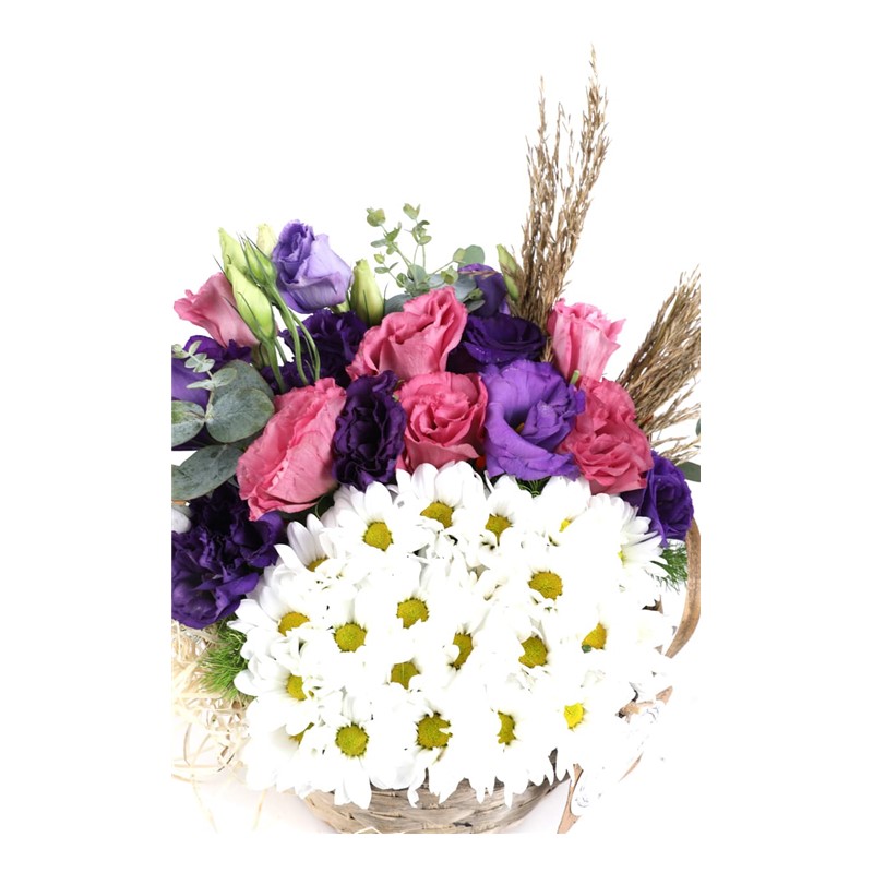 Basket with Wildflowers