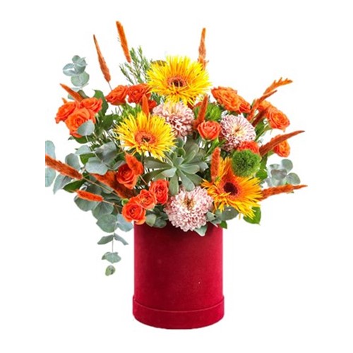 Box Of Orange Flowers