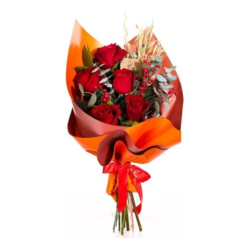 Flame’s Secret 5 Kırmızı Gül Buketi