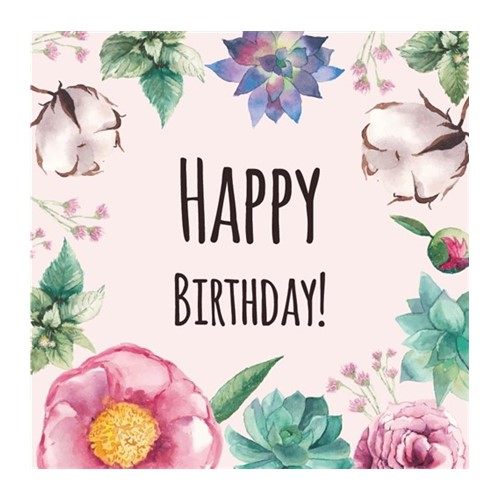 Happy Birthday Floral Gift Kart