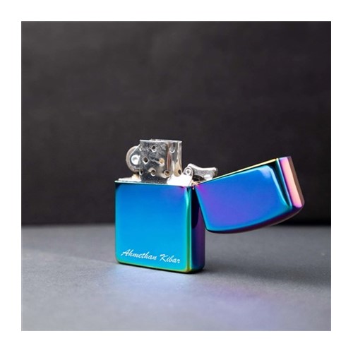 Kişiye Özel İsim Baskılı Rainbow Zippo Çakmak