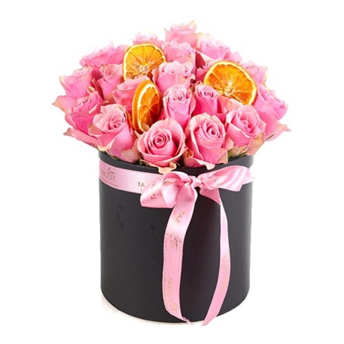 Güllerin Sonsuz Melodisi Kutuda Pembe Güller