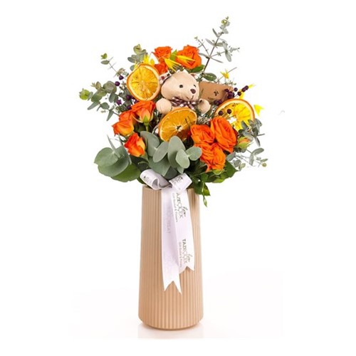Peach Sparkle Turuncu Çardak Güller