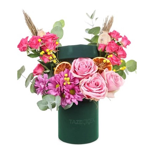 Pink Flora Frenzy Kutuda Aranjman