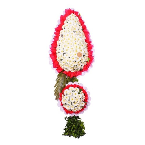 Star Beyaz Çift Katlı Çelenk