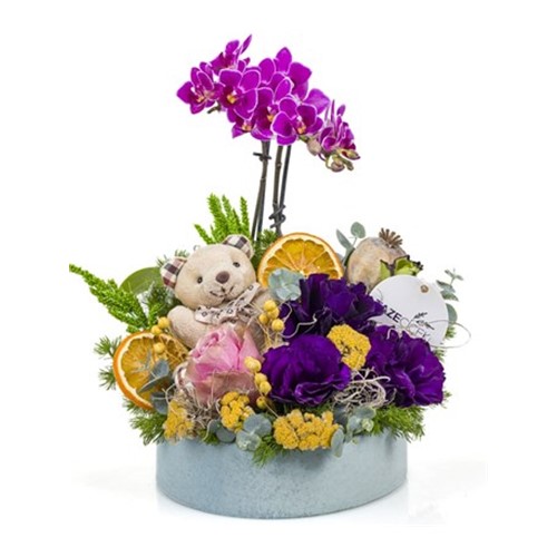 Sweet Purple Orkide Aranjmanı