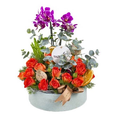 Tropical Orange Çiçek Aranjmanı